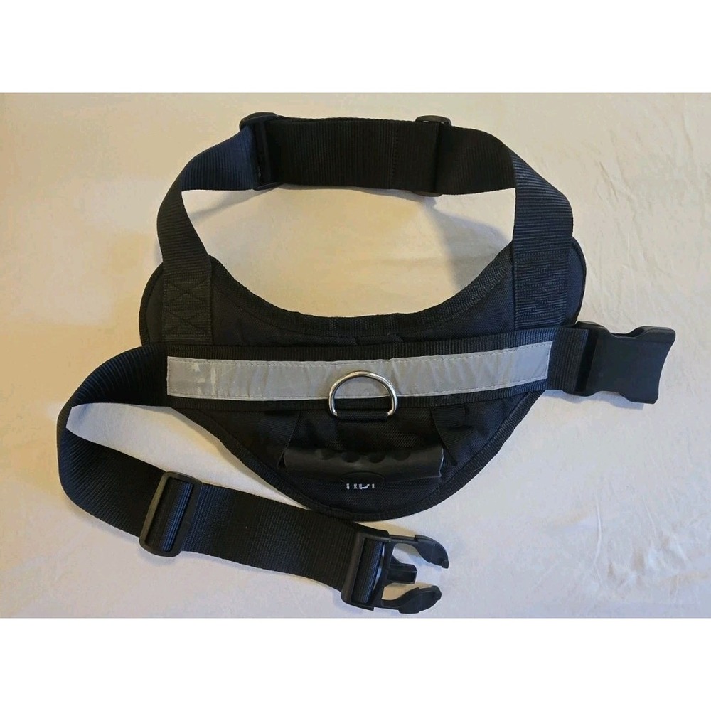 HDP Big Dog No Pull Harness Black Reflective Padded Adjustable Vest With Handle